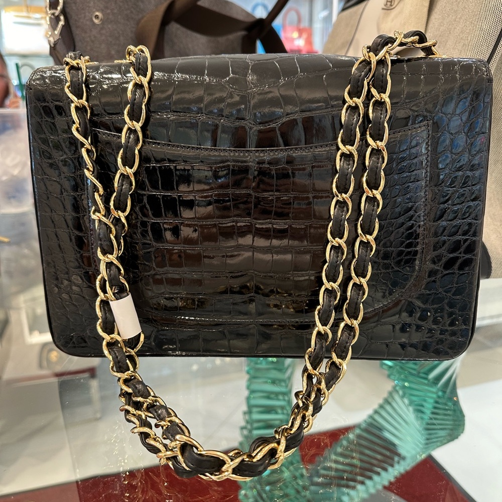 Authentic Chanel Crocodile Jumbo Handbag - Picture 7 of 7